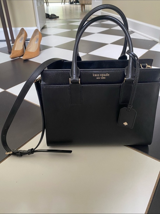 kate spade Handbags - kate Spade Cameron Black Saffiano Leather Satchel with Removable Strap